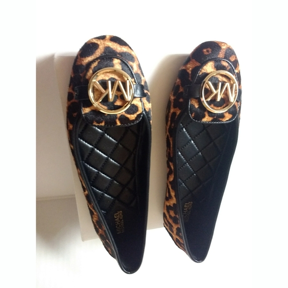 🆕 MICHAEL KORS Leopard Calf Hair Flat Shoes NWB - Picture 5 of 7